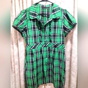 Kelley Green Plaid Dress